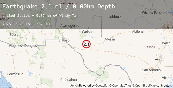 Map of 65 km WNW of Toyah, Texas