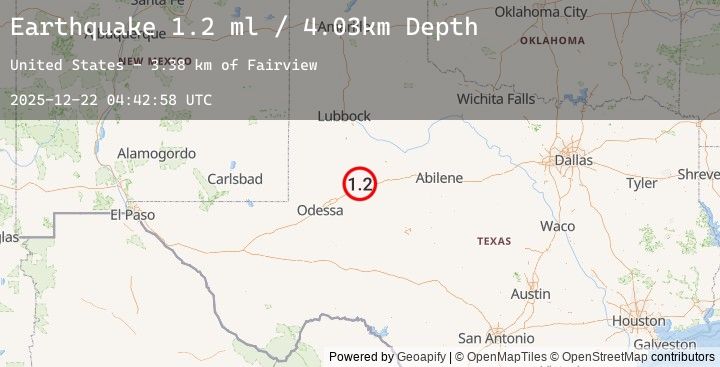 Map of 9 km N of Big Spring, Texas