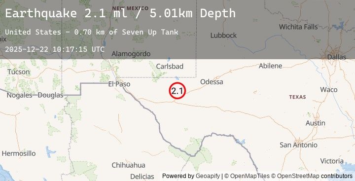 Map of 23 km NNW of Toyah, Texas