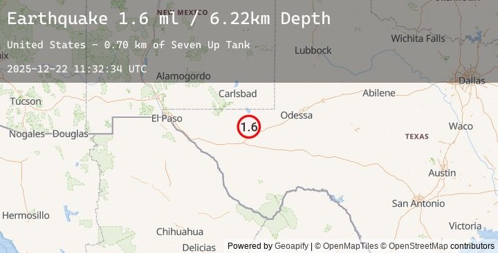 Map of 25 km NNW of Toyah, Texas