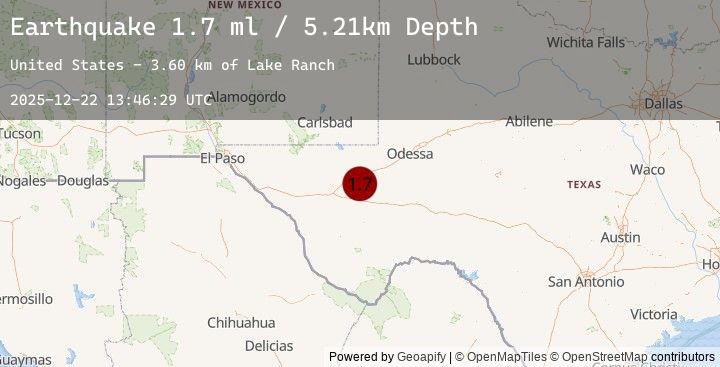 Map of 13 km SE of Lindsay, Texas