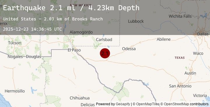 Map of 42 km NW of Toyah, Texas
