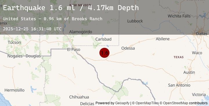 Map of 41 km NW of Toyah, Texas