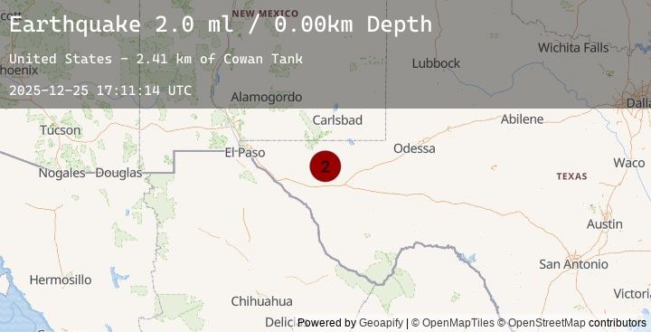 Map of 56 km NNE of Van Horn, Texas