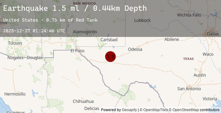 Map of 33 km WNW of Toyah, Texas