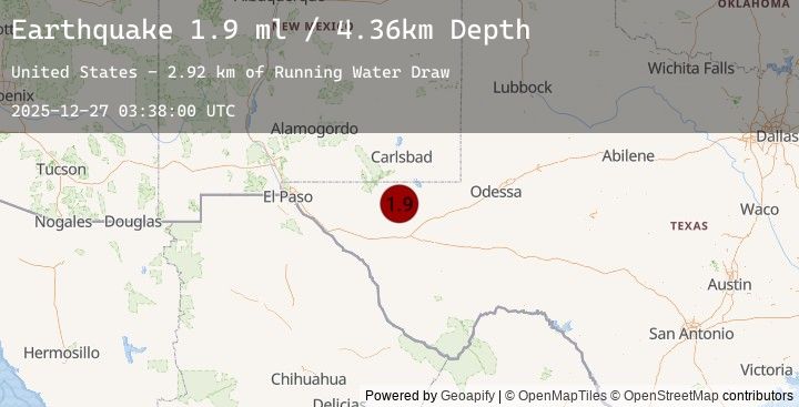 Map of 58 km NW of Toyah, Texas