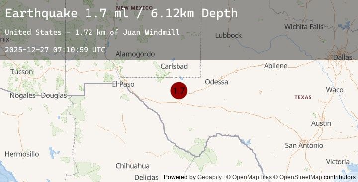 Map of 29 km NW of Toyah, Texas