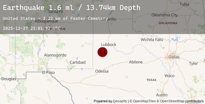Map of 10 km SSW of Brownfield, Texas