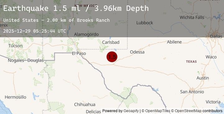 Map of 41 km NW of Toyah, Texas