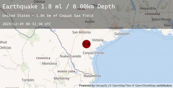 Map of 14 km E of Three Rivers, Texas
