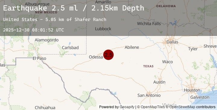 Map of 11 km NNE of Garden City, Texas