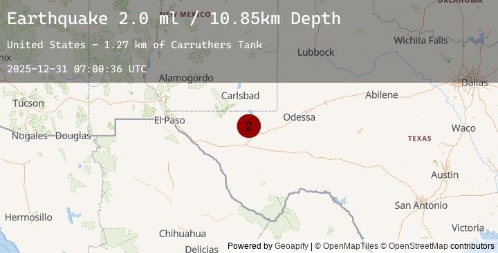 Map of 33 km NNW of Toyah, Texas