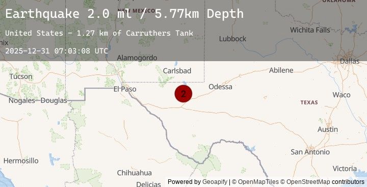 Map of 34 km NNW of Toyah, Texas