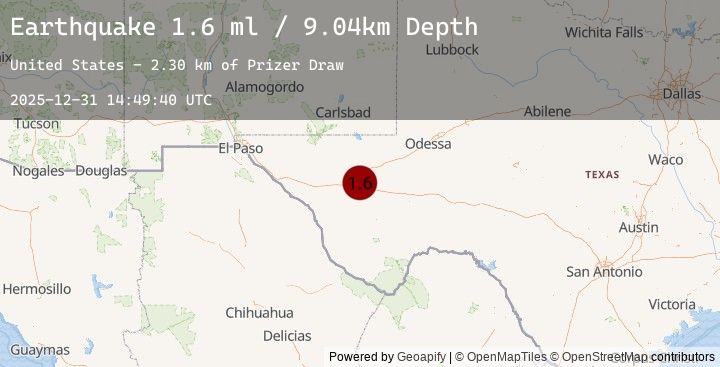 Map of 16 km NW of Balmorhea, Texas