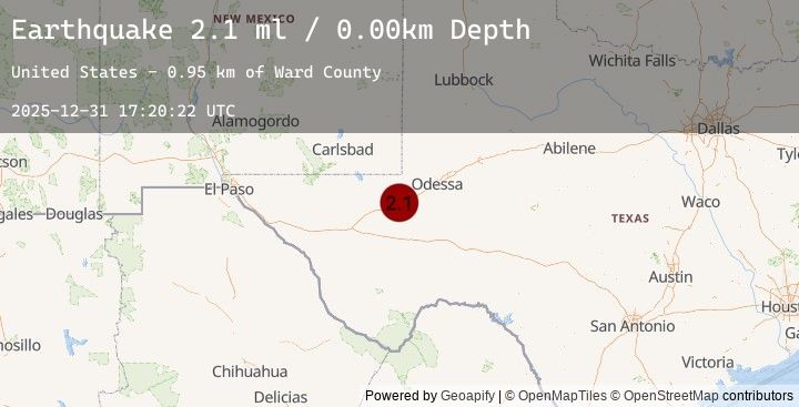 Map of 2 km SSE of Pyote, Texas