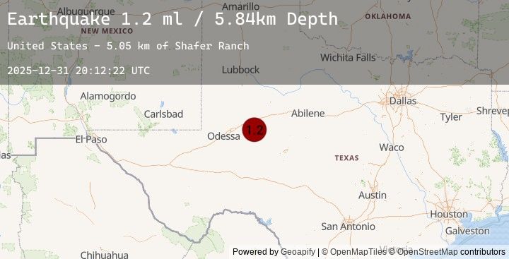 Map of 11 km SSW of Forsan, Texas