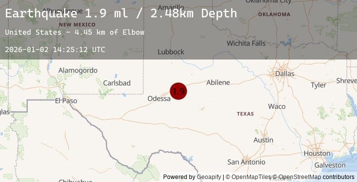 Map of 13 km W of Forsan, Texas
