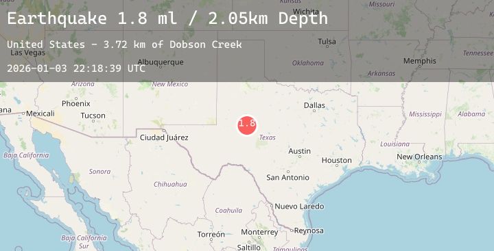 Map of 19 km NW of Sterling City, Texas