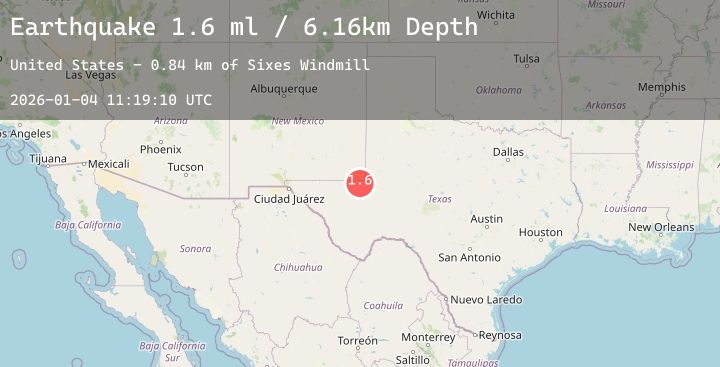 Map of 23 km WNW of Kermit, Texas