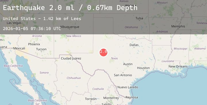 Map of 11 km WSW of Forsan, Texas