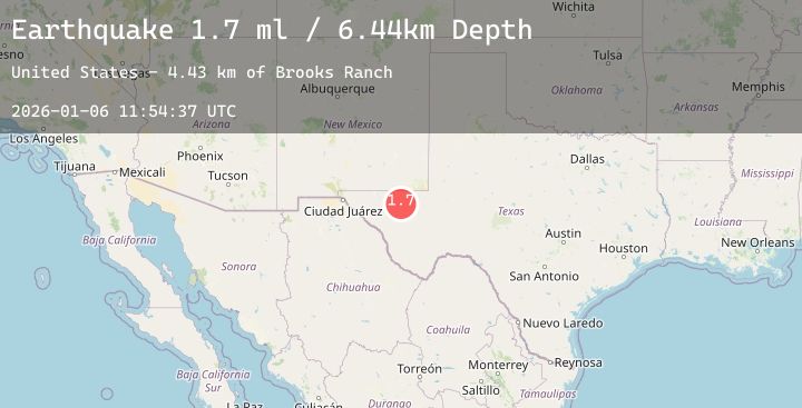 Map of 41 km NW of Toyah, Texas