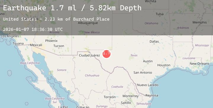 Map of 21 km NNW of Toyah, Texas