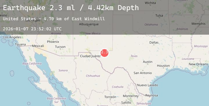 Map of 51 km S of Whites City, New Mexico