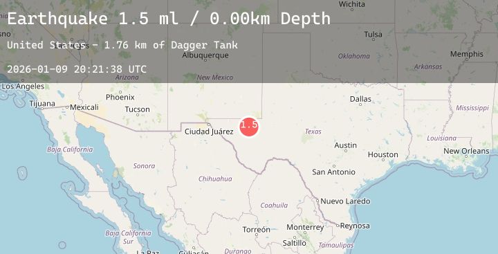 Map of 26 km NNW of Toyah, Texas