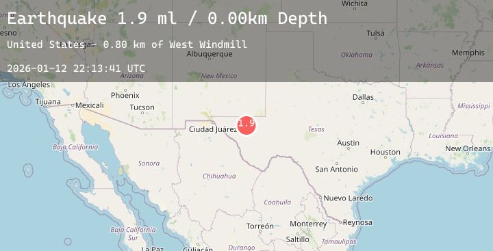 Map of 51 km WNW of Toyah, Texas
