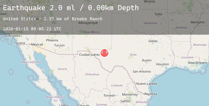 Map of 42 km NW of Toyah, Texas