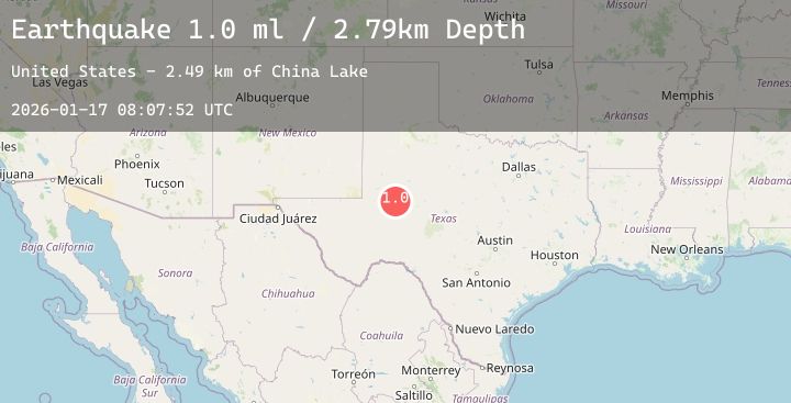 Map of 22 km WNW of Garden City, Texas