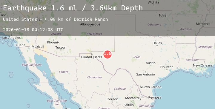 Map of 48 km NW of Toyah, Texas