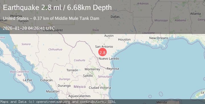 Map of 12 km SE of Fowlerton, Texas