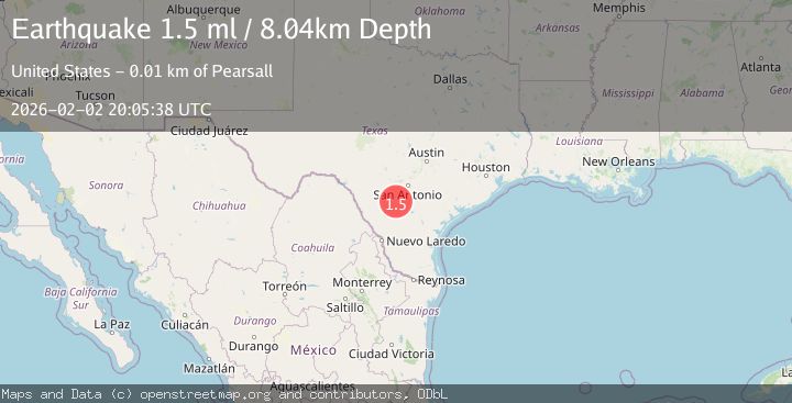 Map of 13 km E of Pearsall, Texas