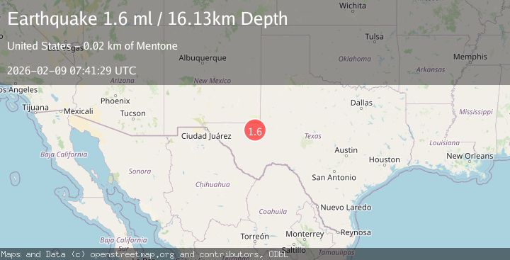 Map of 19 km N of Barstow, Texas