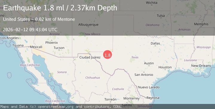 Map of 23 km W of Mentone, Texas