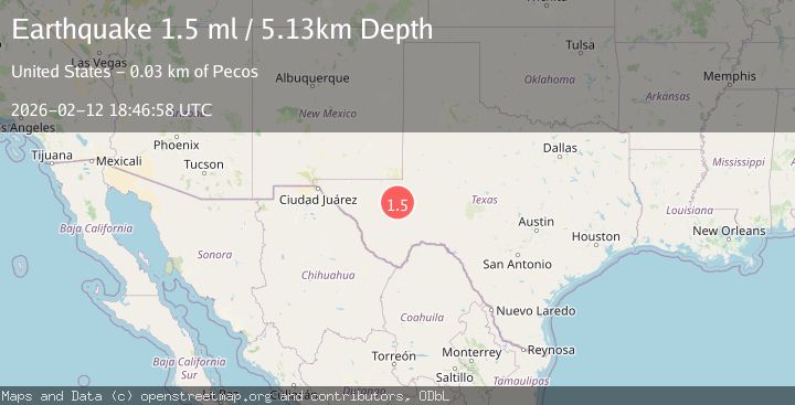 Map of 19 km W of Coyanosa, Texas