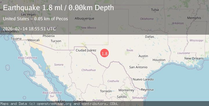 Map of 14 km E of Balmorhea, Texas