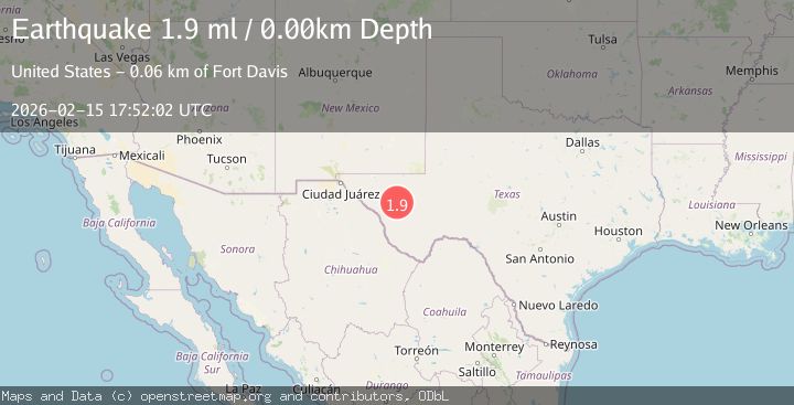 Map of 41 km W of Balmorhea, Texas