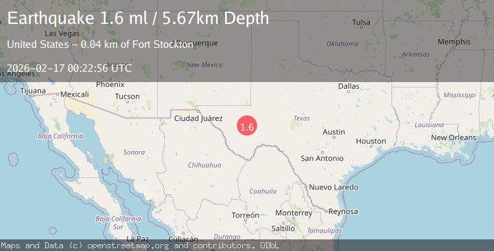 Map of 41 km W of Fort Stockton, Texas