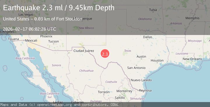 Map of 30 km W of Fort Stockton, Texas