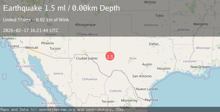 Map of 8 km NNE of Pyote, Texas