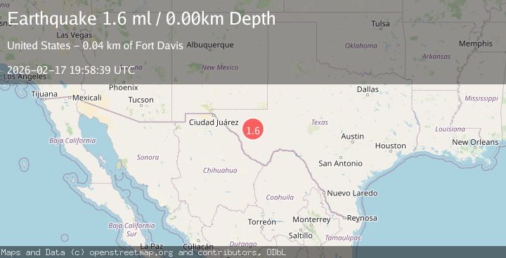 Map of 18 km W of Balmorhea, Texas