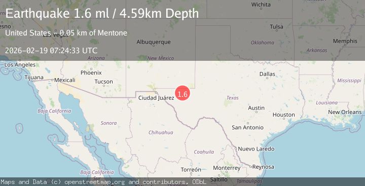 Map of 49 km W of Mentone, Texas