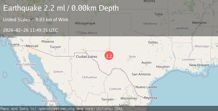Map of 9 km SSW of Pyote, Texas