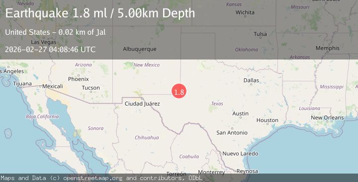 Map of 16 km NNE of Jal, New Mexico