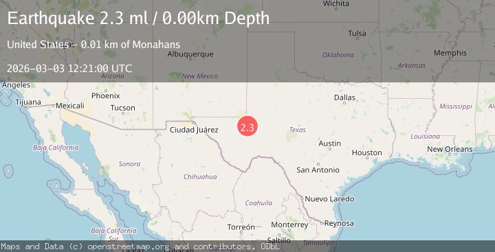 Map of 4 km ENE of Coyanosa, Texas
