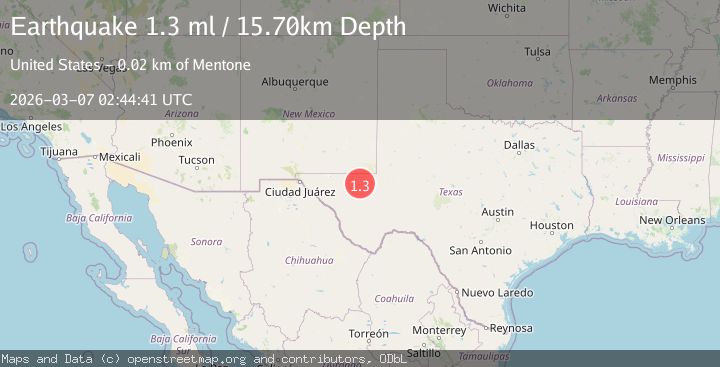 Map of 18 km WSW of Mentone, Texas