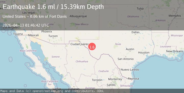 Map of 47 km NNE of Valentine, Texas