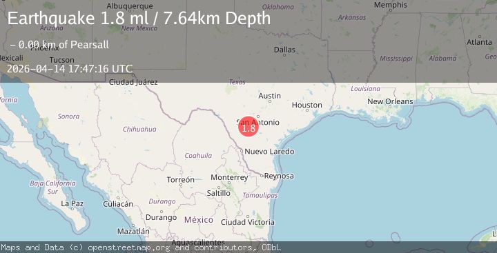 Map of 3 km SSE of Pearsall, Texas